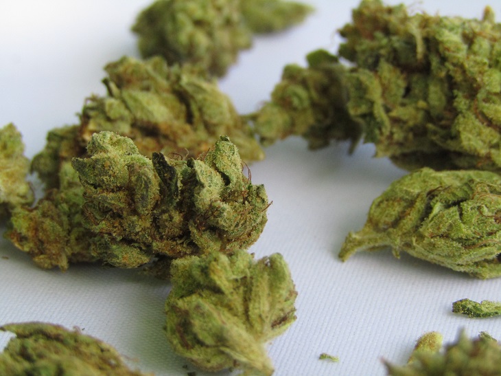legal medical marijuana on white surface