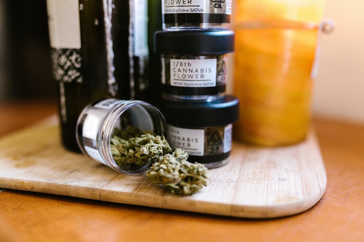 medical cannabis products in containers