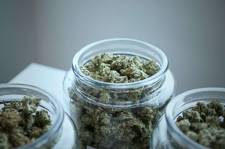 medical cannabis products in jars